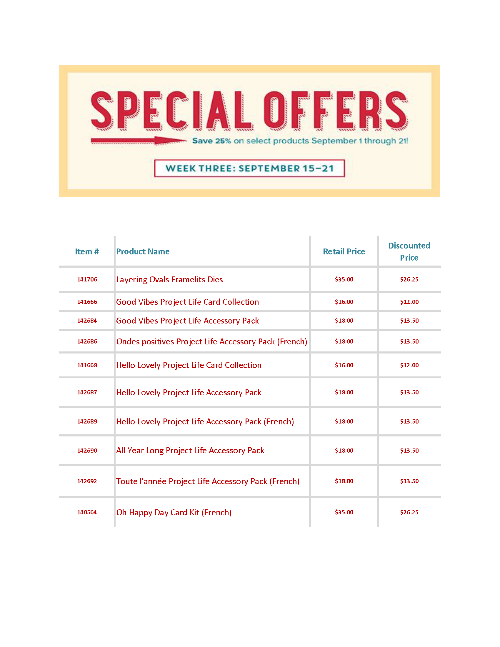 stampin up special offers